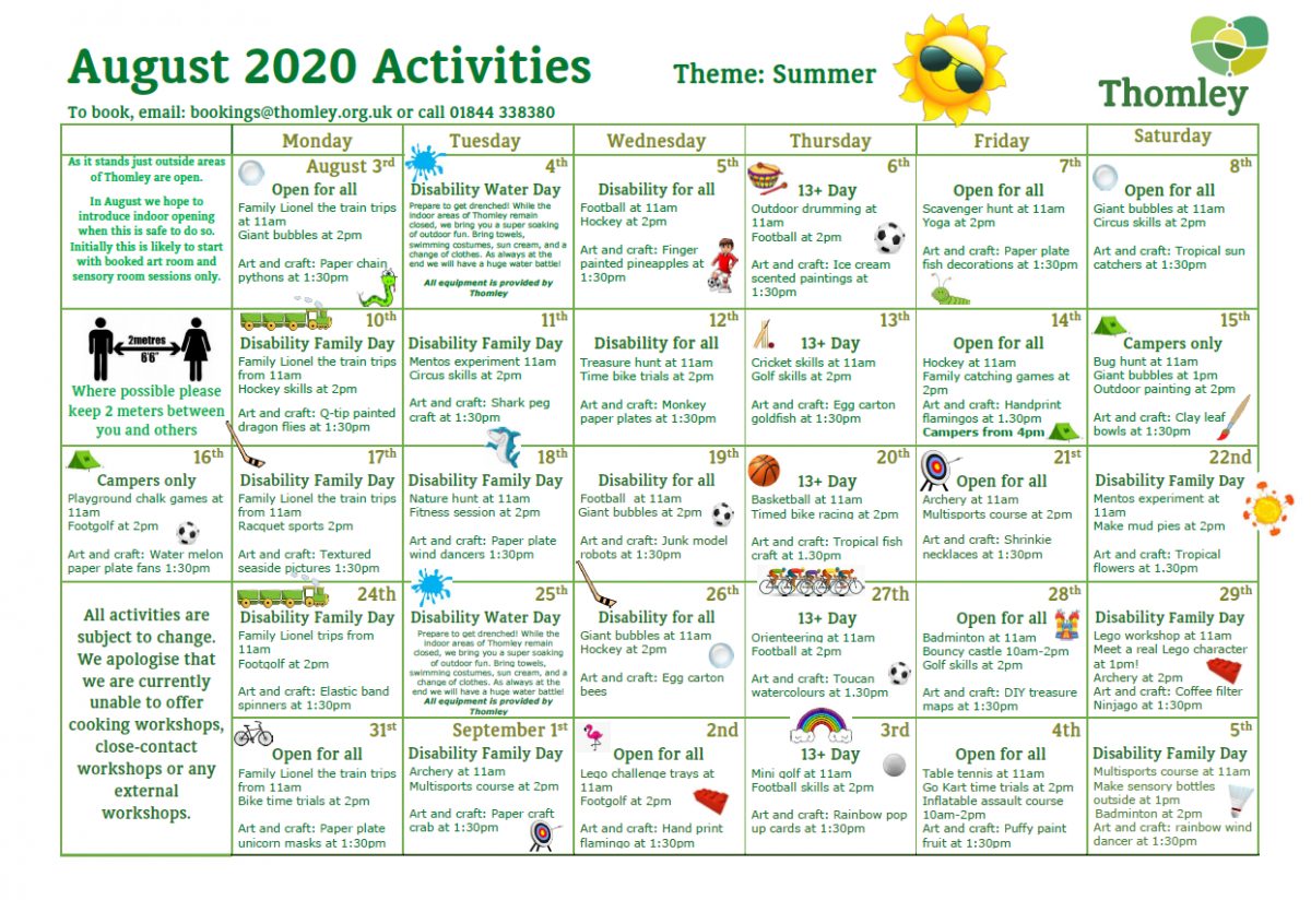 August Activities